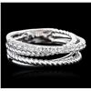 Image 3 : 14KT White Gold 0.32 ctw Diamond Ring