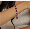 Image 5 : 14KT Rose Gold 24.30 ctw Ruby and Diamond Bracelet
