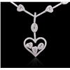 Image 3 : 14KT White Gold 2.21 ctw Diamond Necklace