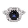 Image 3 : 14KT White Gold 2.59 ctw Sapphire and Diamond Ring
