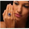 Image 1 : 14KT Rose Gold 5.95 ctw Tanzanite and Diamond Ring