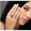 Image 1 : 14KT White Gold 5.64 ctw Tanzanite and Diamond Ring