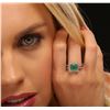 Image 1 : 18KT White Gold 2.29 ctw Emerald and Diamond Ring