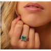Image 2 : 18KT White Gold 2.29 ctw Emerald and Diamond Ring