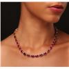 Image 2 : 14KT Yellow Gold 52.66 ctw Ruby and Diamond Necklace