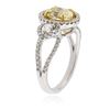 Image 7 : 18KT Two-Tone Gold 1.22 ctw Fancy Yellow Diamond Ring