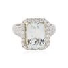 Image 3 : 14KT Two-Tone Gold 5.06 ctw Aquamarine and Diamond Ring