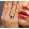 Image 1 : 14KT White Gold 2.01 ctw Tanzanite and Diamond Ring