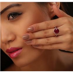 14KT Rose Gold 6.13 ctw Ruby and Diamond Ring