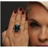 Image 2 : 14KT Two-Tone Gold 27.36 ctw Topaz and Diamond Ring