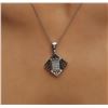 Image 2 : 18KT White Gold 1.08 ctw Diamond Pendant With Chain