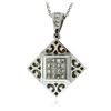 Image 3 : 18KT White Gold 1.08 ctw Diamond Pendant With Chain