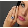 Image 2 : 14KT White Gold 2.38 ctw Tanzanite and Diamond Ring