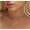 Image 2 : 14KT White Gold 0.23 ctw Diamond Necklace