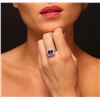 Image 1 : 14KT White Gold 4.56 ctw Tanzanite and Diamond Ring