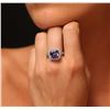 Image 2 : 14KT White Gold 4.56 ctw Tanzanite and Diamond Ring
