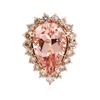 Image 3 : 14KT Rose Gold 8.85 ctw Morganite and Diamond Ring