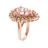 Image 6 : 14KT Rose Gold 8.85 ctw Morganite and Diamond Ring