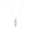Image 3 : 14KT White Gold 11.80 ctw Aquamarine and Diamond Pendant With Chain