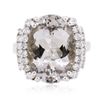 Image 1 : 14KT White Gold 8.73 ctw Aquamarine and Diamond Ring