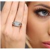 Image 4 : 14KT White Gold 0.93 ctw Diamond Ring