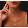 Image 1 : 14KT Yellow Gold 1.99 ctw Morganite and Diamond Pendant With Chain