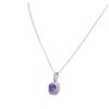 Image 7 : 14KT White Gold 1.36 ctw Tanzanite and Diamond Pendant With Chain