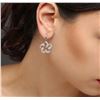 Image 2 : 14KT White Gold 0.95 ctw Diamond Earrings