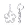 Image 4 : 14KT White Gold 0.95 ctw Diamond Earrings