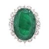 Image 3 : 14KT White Gold 13.35 ctw Emerald and Diamond Ring