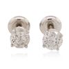 Image 1 : 14KT White Gold 1.57 ctw Diamond Solitaire Earrings