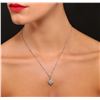 Image 2 : 14KT White Gold 1.57 ctw Diamond Pendant With Chain