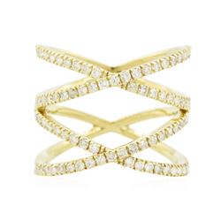 14KT Yellow Gold 0.91 ctw Diamond Ring