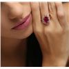 Image 1 : 18KT Rose Gold 3.84 ctw Pink Tourmaline and Diamond Ring