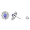 Image 2 : 14KT White Gold 2.56 ctw Tanzanite and Diamond Earrings