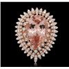 Image 1 : 14KT Rose Gold 10.67 ctw Morganite and Diamond Ring