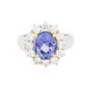 Image 1 : 14KT Two-Tone Gold 3.24 ctw Tanzanite and Diamond Ring