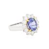 Image 2 : 14KT Two-Tone Gold 3.24 ctw Tanzanite and Diamond Ring