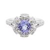 Image 1 : 14KT White Gold 1.31 ctw Tanzanite and Diamond Ring