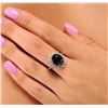 Image 2 : 14KT White Gold 4.67 ctw Sapphire and Diamond Ring