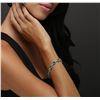 Image 2 : 14KT White Gold 10.60 ctw Emerald and Diamond Bracelet