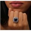 Image 1 : 14KT White Gold GIA Certified 8.39 ctw Tanzanite and Diamond Ring