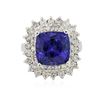 Image 3 : 14KT White Gold GIA Certified 8.39 ctw Tanzanite and Diamond Ring