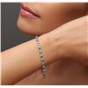 Image 1 : 14KT White Gold 1.28 ctw Tanzanite and Diamond Bracelet