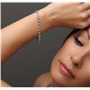 Image 2 : 14KT White Gold 1.28 ctw Tanzanite and Diamond Bracelet