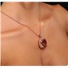 Image 2 : 14KT Rose Gold 29.85 ctw Morganite and Diamond Pendant With Chain