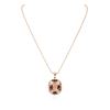 Image 3 : 14KT Rose Gold 29.85 ctw Morganite and Diamond Pendant With Chain