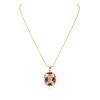 Image 3 : 14KT Rose Gold 29.85 ctw Morganite and Diamond Pendant With Chain