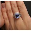 Image 1 : 14KT White Gold 2.38 ctw Tanzanite and Diamond Ring