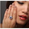 Image 2 : 14KT White Gold 2.38 ctw Tanzanite and Diamond Ring